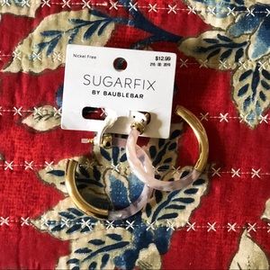 Pink and Gold Nickel Free Sugarfix Earrings!